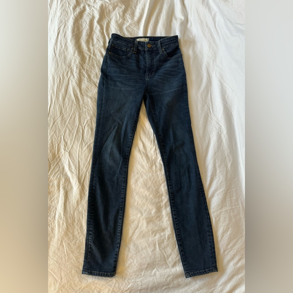 Madewell Curvy 10" High-Rise Skinny Jeans Women Size 25 in Dark Blue